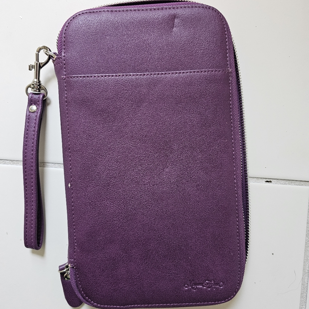 Fair Condition House of Flynn Travel Wallet in Purple (faux leather)